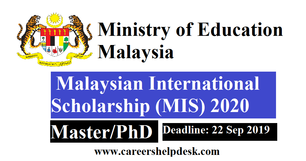 Malaysian International Scholarship (MIS) 2020