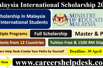 Phd Scholarship In Malaysia 2018 Archives Careers Help Desk