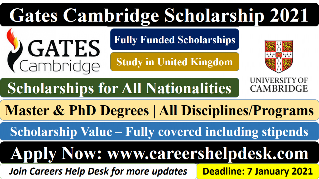 Gates Cambridge Scholarship 2021 in the United Kingdom (Fully Funded)