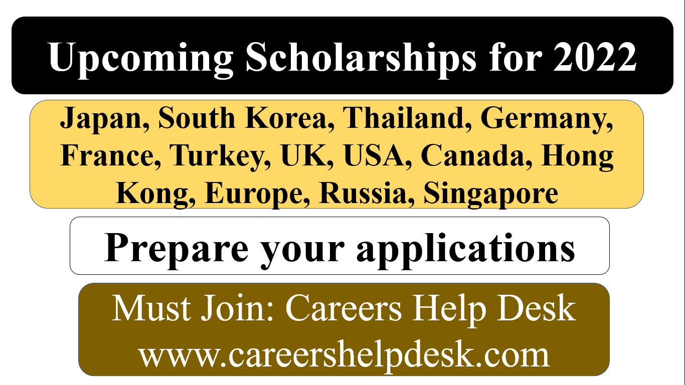 Fully Funded Scholarships for 2022 Study Abroad