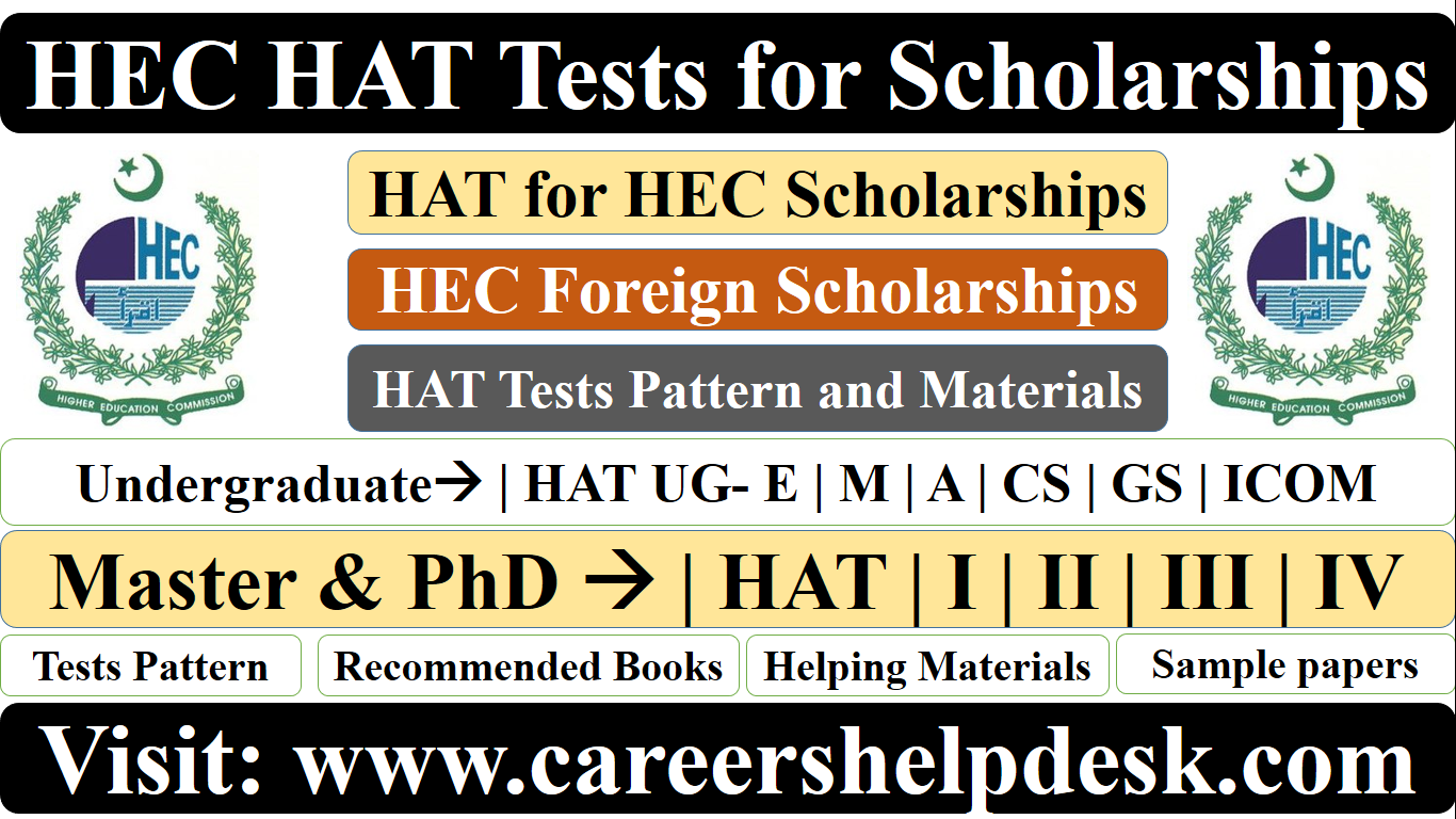 HEC HAT Tests for Foreign Scholarships Types, Pattern, Materials