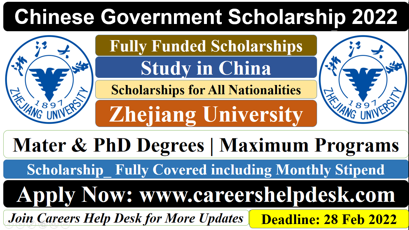 CSC Scholarship 2022 at Zhejiang University