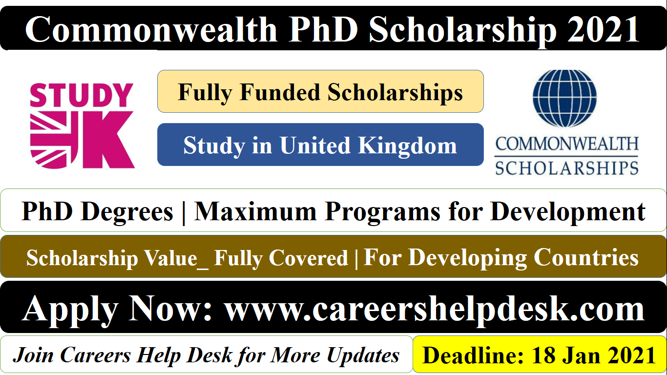 uk commonwealth phd scholarship
