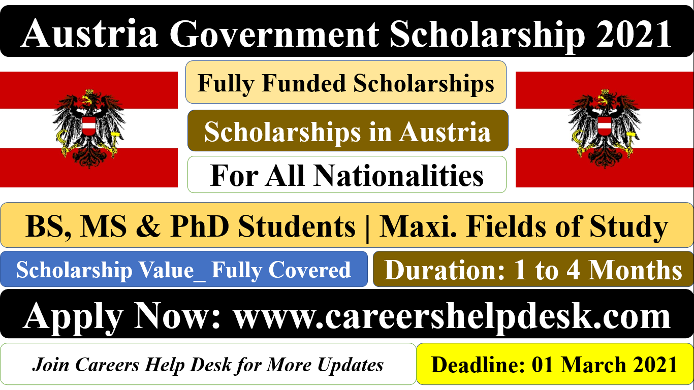 Austria Government Scholarship 2021 (Fully Funded) | Study in Europe