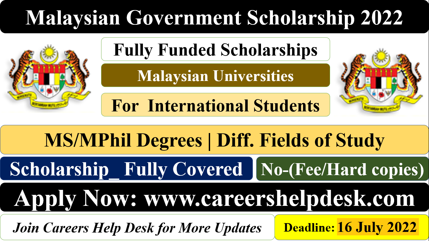 Malaysian Government Scholarship 2022
