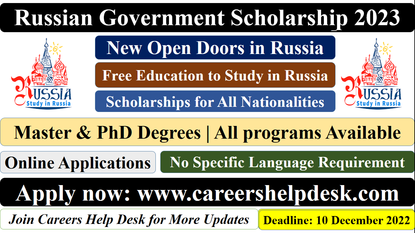 Russian Government Scholarship 2023 Scholarship in Russia (Fully Funded)