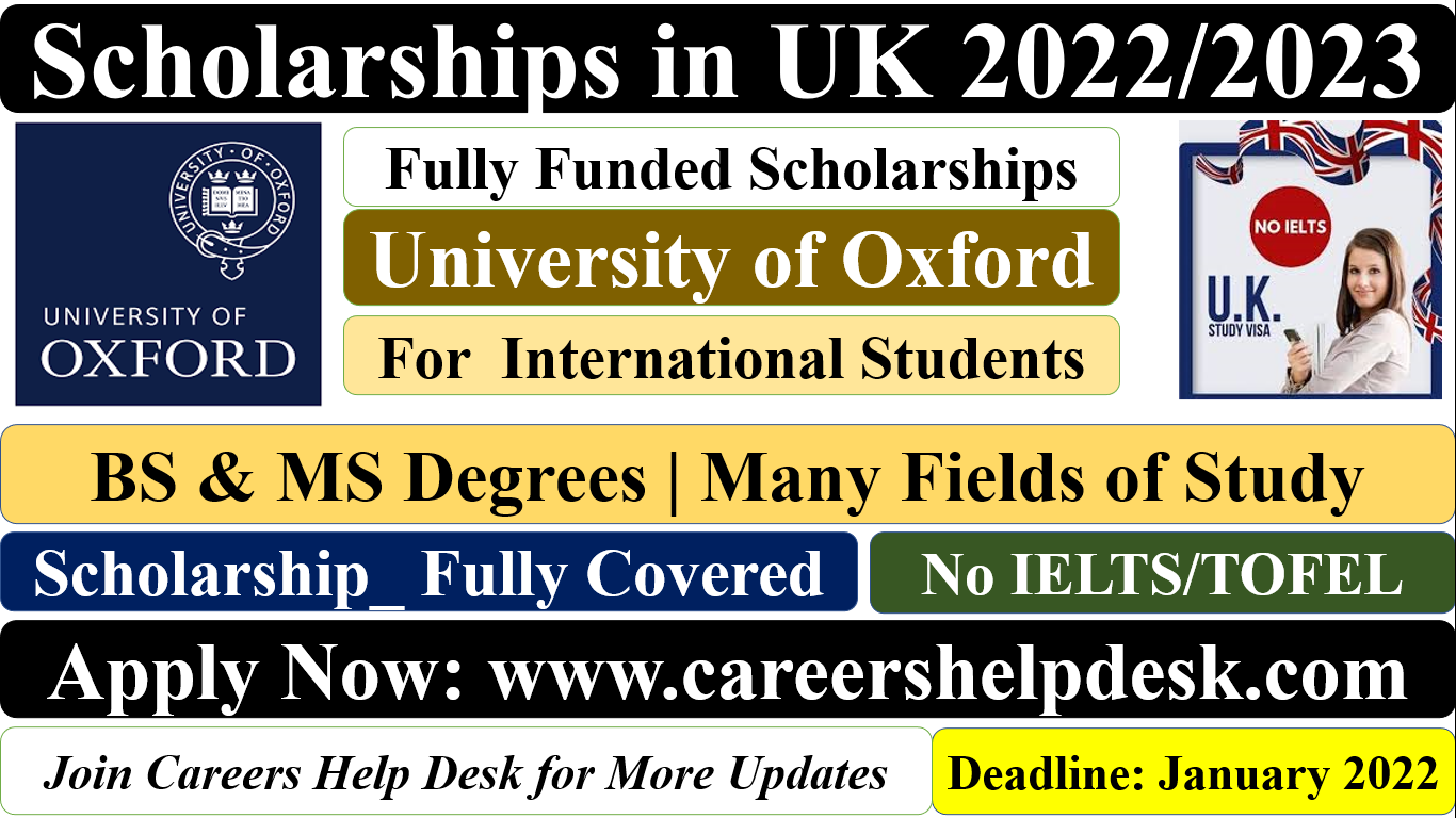 phd scholarship in oxford university