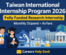 Taiwan International Internship Program (TIIP) 2026 | Fully Funded Research Internship