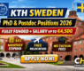 KTH Sweden PhD & Postdoc Positions 2026 (Fully Funded + Salary up to €4,500)