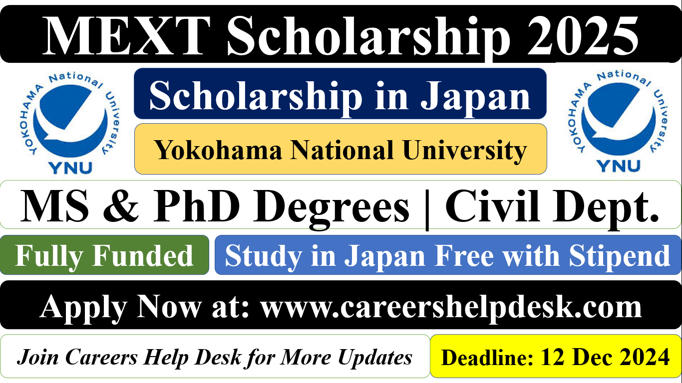 Mext scholarships 2025 at yokohama national university ynu