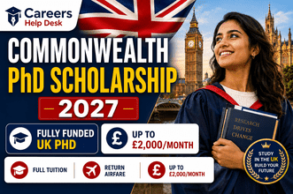 Commonwealth PhD Scholarship 2027 fully funded UK PhD with full tuition, return airfare and up to £2,000 monthly stipend
