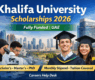 Khalifa University Scholarships 2026 (Fully Funded Undergraduate, Master’s & PhD in UAE)