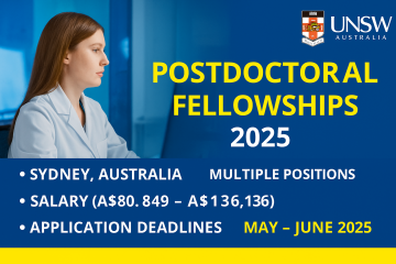 Postdoctoral Research Fellowships in Australia at University of Sydney 2025