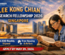 Lee Kong Chian Research Fellowship 2026 in Singapore | $3,500 Monthly Stipend
