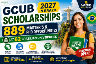 GCUB Scholarships 2027 in Brazil offering 889 funded Master's and PhD opportunities at 62 Brazilian universities for international students with monthly stipend and tuition fee exemption