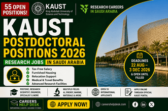 KAUST postdoctoral positions 2026 in Saudi Arabia with 55 research jobs, tax-free salary, furnished housing, relocation support, and international applications.