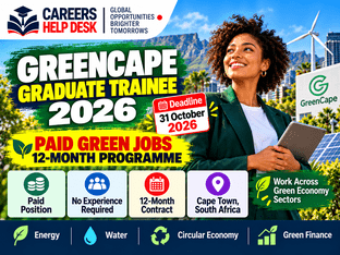 GreenCape Graduate Trainee Programme 2026 | Paid Jobs in South Africa