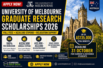 University of Melbourne Graduate Research Scholarships 2026