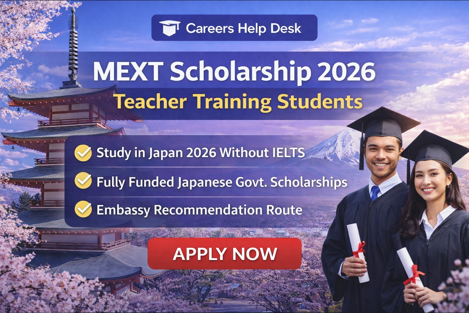 MEXT Japan Goverment Teacher Training Scholarship 2026