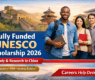 UNESCO Fellowships Programme 2026 | Fully Funded Study & Research in China
