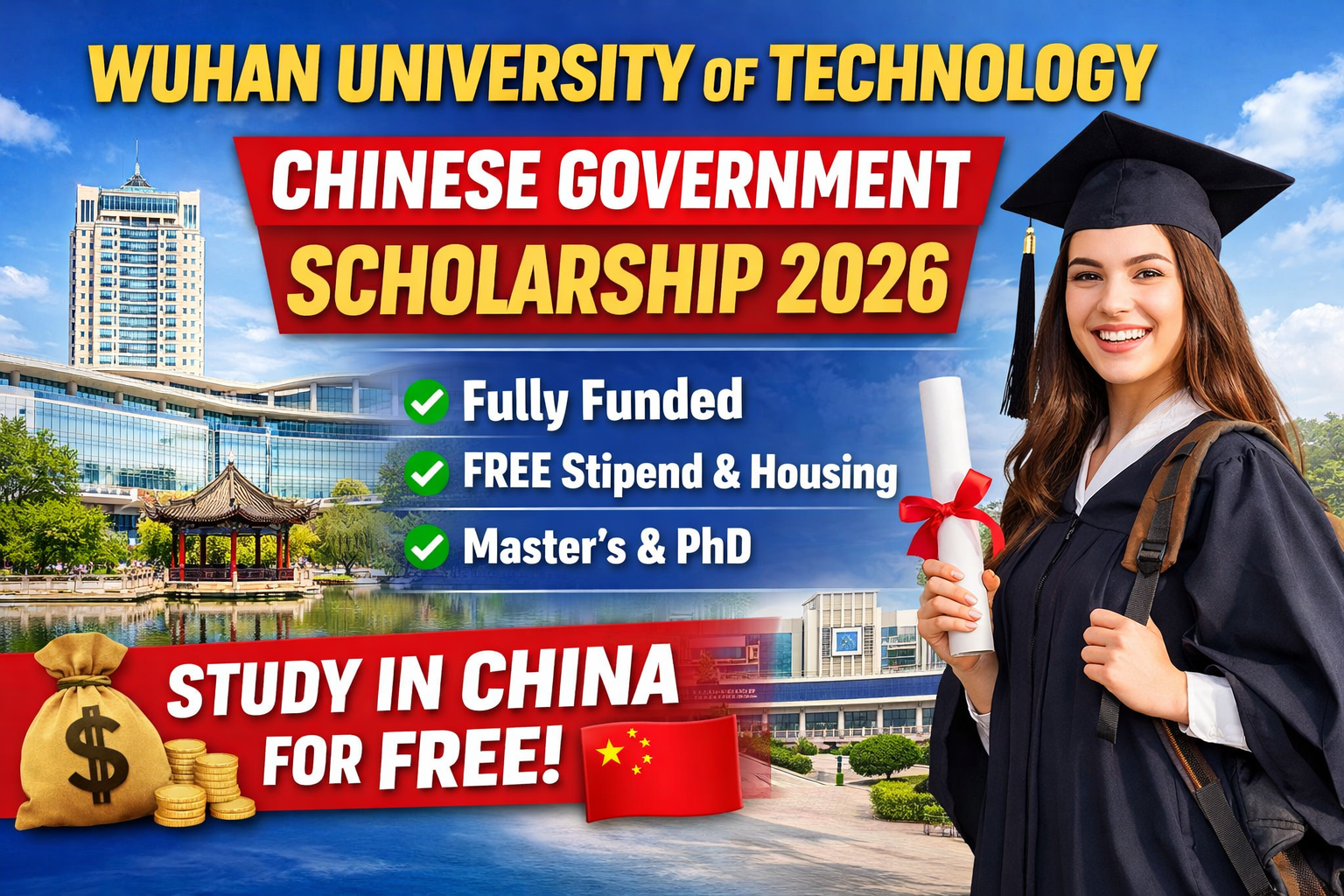 Wuhan University of Technology CSC Scholarship in China