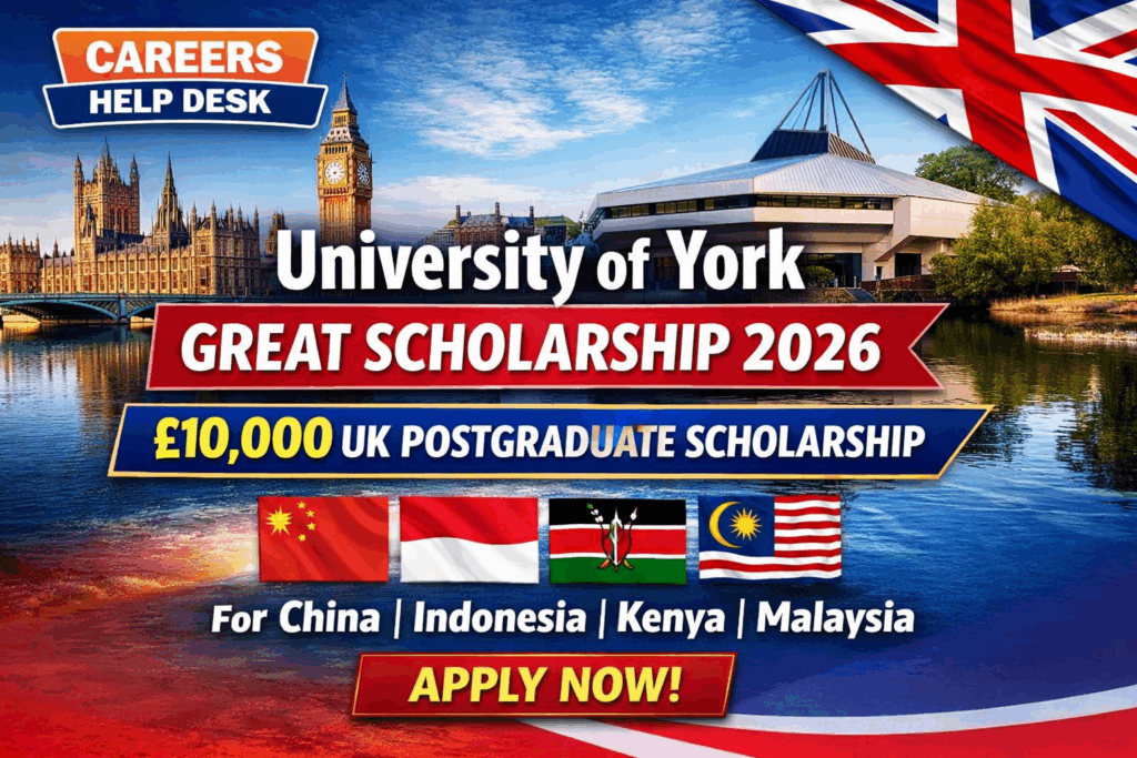University of York GREAT Scholarship 2026 | £10,000 UK Postgraduate ...
