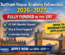 Chatham House Academy Fellowships 2026 (Fully Funded Fellowship in the UK)