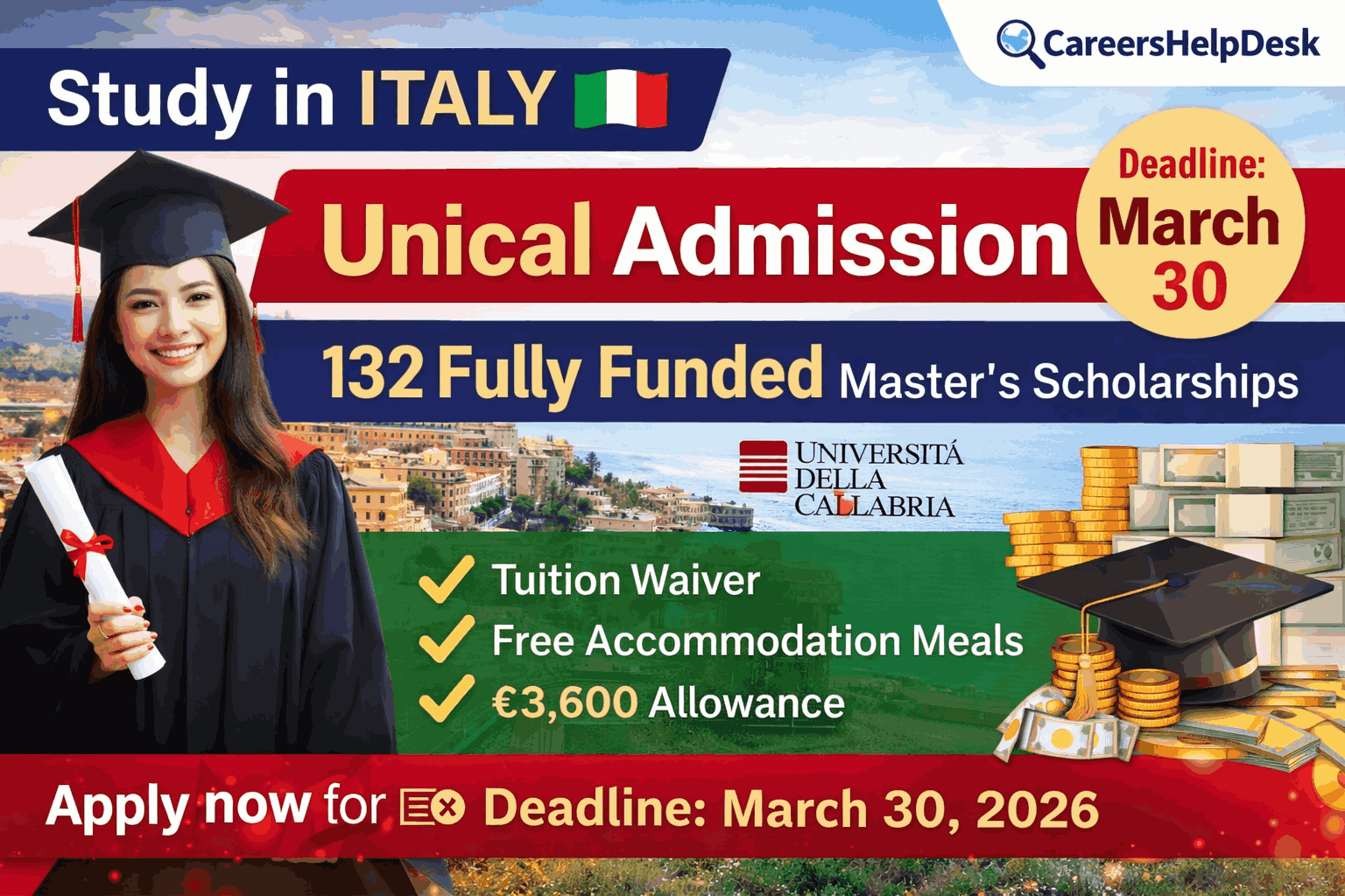 Fully Funded Master Scholarship in Italy 2026