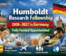 Humboldt Research Fellowship 2026–2027 in Germany | Research Jobs in Europe