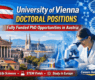 University of Vienna Doctoral Positions 2026 | 40+ Fully Funded PhD Scholarships in Austria