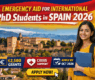 University of Granada Emergency Aid 2026 in Spain | €2,500 Funding for International PhD Students