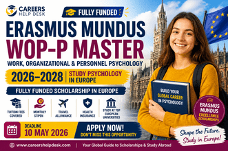 Erasmus Mundus WOP-P Master 2026 fully funded scholarship in Europe for international students studying organizational and personnel psychology with tuition coverage and stipend