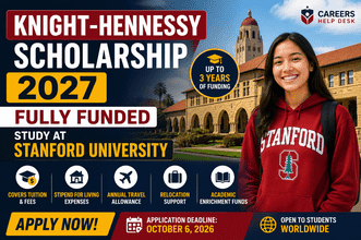 Knight-Hennessy Scholarship 2027 at Stanford University in the USA offering a fully funded graduate scholarship for international students with tuition, living stipend, travel allowance, relocation support, and leadership development for eligible Master's, MBA, JD, MD, and PhD programs.