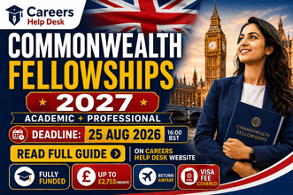 Commonwealth Fellowships 2027 UK with up to £2,753 monthly stipend, return airfare, visa fee support and 25 August 2026 deadline