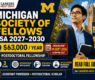 Michigan Society of Fellows 2027–2030: $63,000 Postdoctoral Fellowship in USA