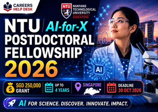 NTU AI-for-X Postdoctoral Fellowship 2026 in Singapore