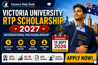 Victoria University RTP Scholarship 2027 in Australia