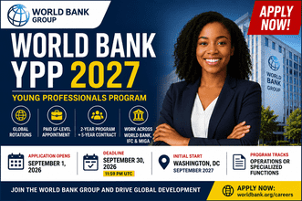 World Bank YPP 2027 thumbnail showing the Young Professionals Program, global rotations, GF-level appointment, and September 30, 2026 deadline