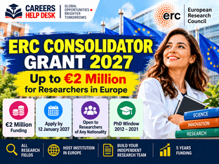 ERC Consolidator Grant 2027 – €2 Million Research Funding