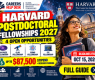 Harvard Postdoctoral Fellowships 2027: 4 Open Fellowships With Up to $87,500 Stipend
