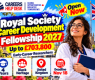 Royal Society Career Development Fellowship 2027 in UK: £703,800 Funding