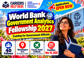 World Bank Government Analytics Fellowship 2027 | Careers Help Desk